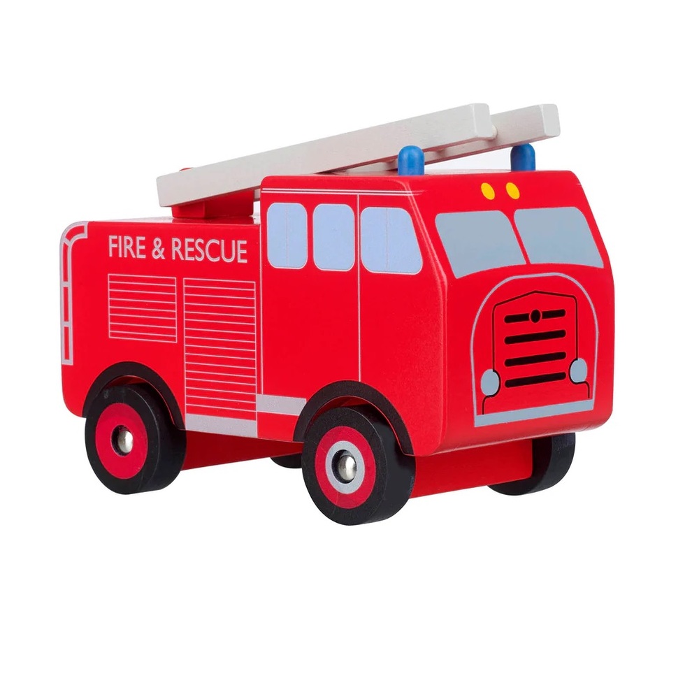 Orange Tree Toys vintage fire engine wooden vehicle NEW IN BOX